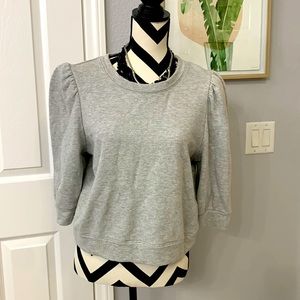 Heather gray cropped sweatshirt